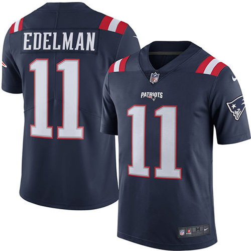 Youth Limited Julian Edelman Nike Jersey Navy Blue - #11 Rush NFL New England Patriots